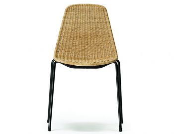 Basket Indoor Chair Natural Rattan Slimit / Black Frame by Feelgood Designs image