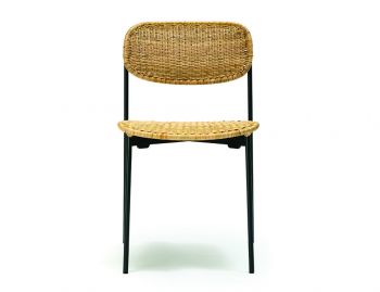 Ellie Indoor Chair Natural Rattan Seat Charcoal Frame by FeelGood Designs image