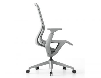 Gravity Ergonomic Office Chair in Light Grey Frame with Light Grey Mesh image