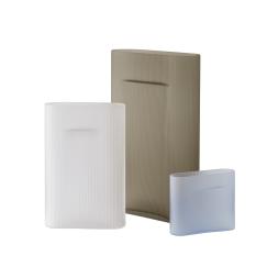 Ridge Vase Frosted Glass Taupe Light Blue White 16 35 48 Group Muuto Hi Res