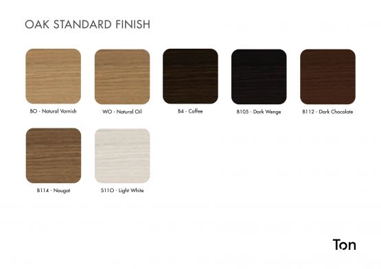 TON Oak Standard Finish Chart A4 Landscape