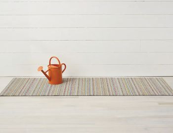 Shag Soft Multi Skinny Stripe In/Outdoor Floor Mat by Chilewich image