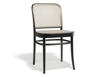 811 Hoffmann Black Stain Dining Chair with Cane Seat and Backrest by TON image