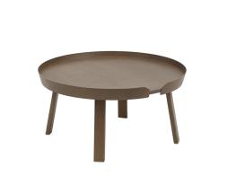 Around Coffee Table Large Stained Dk Brown