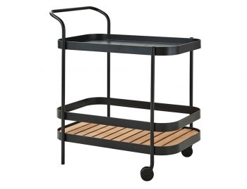 Roll Bar Cart in Lava Grey by Welling Ludvik for Cane-line image