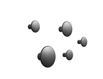 The Dots Black Metal (Set of 5) by Lars Tornoe for Muuto image