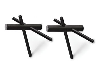 Sticks Hooks Black (set of 2) by Benoit Deneufbourg Normann Copenhagen image