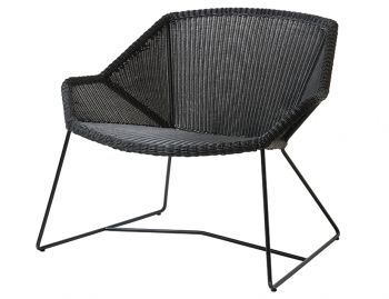 Breeze Outdoor Lounge Chair Black by Strand & hvass For Cane-line image