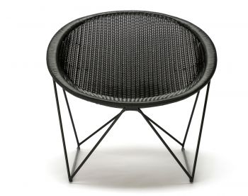 C317 Outdoor Lounge Chair Black Frame Black Seat by Feelgood Designs image