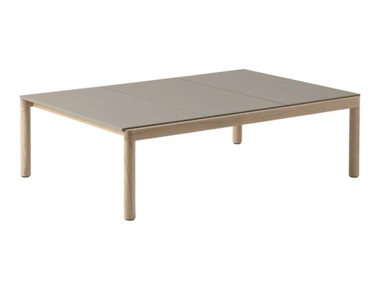Couple Coffee Table 120 Taupe Oak Plain