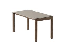 Couple Coffee Table 40 X 84 X 40 Dk Oak Taupe Plain 1