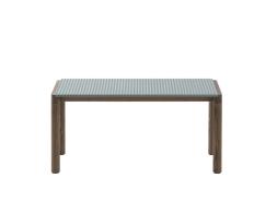 Couple Coffee Table 40 X 84 X 40 Dk Stain Blue Wavy 2 