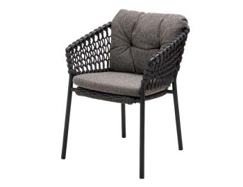 Ocean Chair Dark Grey Soft Rope Weave with Seat Cushion image