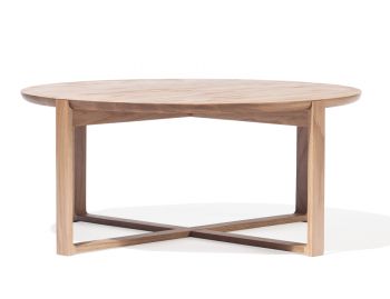 Wide Delta Natural Solid Oak Coffee Tables by Kai Stania for TON image