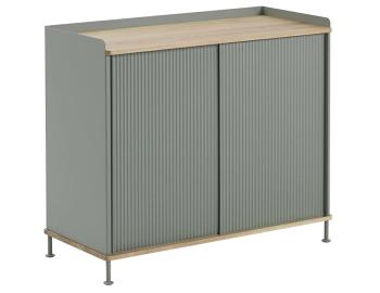 Enfold Sideboard Standard 100cm Dusty Green & Natural Oak by Thomas Bentzen for Muuto image