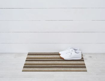 Shag Mocha Even Stripe Indoor/Outdoor Floor Mat by Chilewich image
