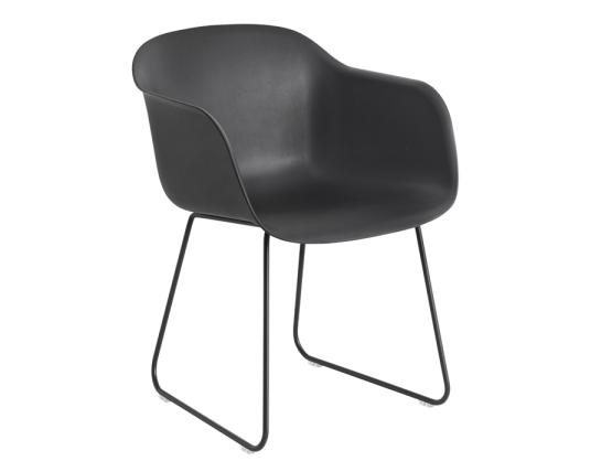 Fiber Armchair Sled Blk