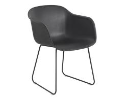 Fiber Armchair Sled Blk