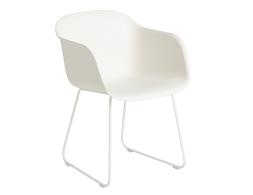 Fiber Armchair Sled Wht