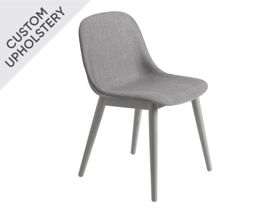 Fiber Chair Upholstery Wood Base