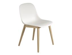 Fiber Chair White Wood