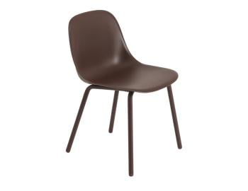 Fiber Side Outdoor Chair in Brown Red by Iskos Berlin Muuto image