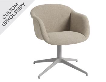 Fiber Soft Armchair Upholstered with Swivel Base by Iskos Berlin Muuto image