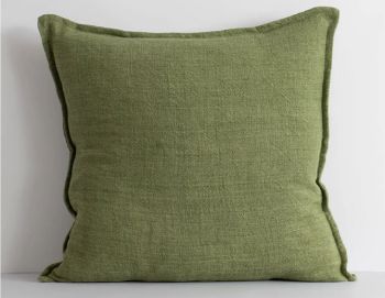 Flaxmill Cushion Olive with Feather Inner by Baya image