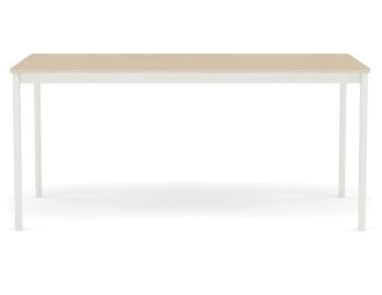 Base Table in Lacquered Oak with White Plywood Edge and White Legs by Muuto  image