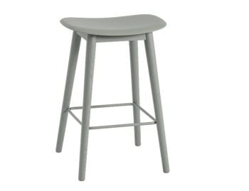 Fiber Stool with Wood Base by Iskos Berlin Muuto image