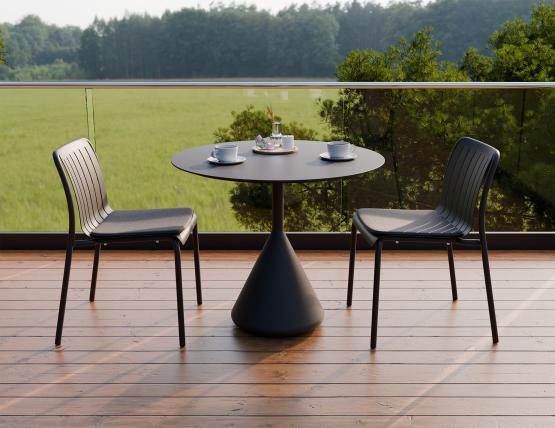 L 2 Kora Cafetable 90cm Charcoal