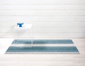 Shag Fade Stripe Lagoon In/Outdoor Floor Mat by Chilewich image