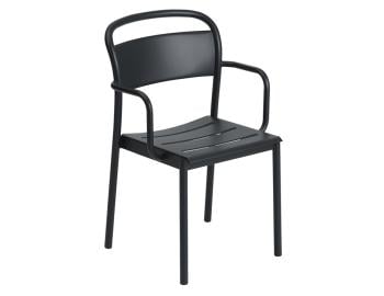 Linear Steel Armchair in Anthracite Black by Thomas Bentzen for Muuto image