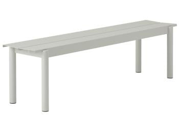 Linear Steel Bench in Grey by Thomas Bentzen for Muuto image
