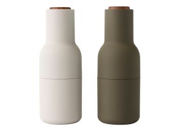 Bottle Grinder Set Hunting Green/Beige - Walnut Lid by Norm Architects for Menu image