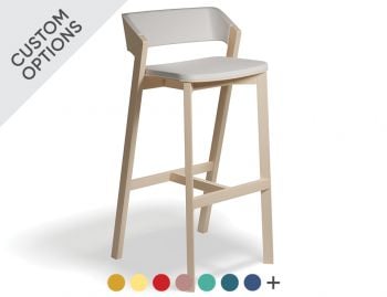 Merano Stool Upholstered Seat and Back by Alex Gufler for TON image