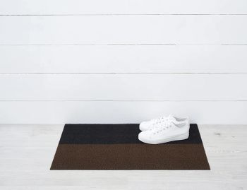 Shag Mocha Duo Stripe Indoor/Outdoor Floor Mat by Chilewich image