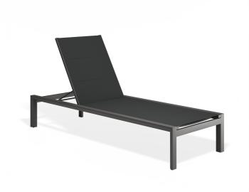 Alvor Sun Lounge Matt Charcoal with Black Plexus Mesh by Bent Design Studio image