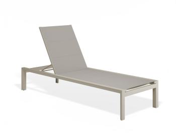 Alvor Sun Lounge Matt Latte with Biscuit Plexus Mesh by Bent Design Studio image