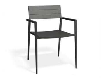Halki Outdoor Armchair Matt Charcoal Aluminium by Bent Design image