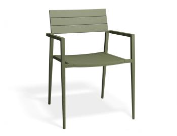 Halki Outdoor Armchair Matt Eucalyptus Green Aluminium by Bent Design image