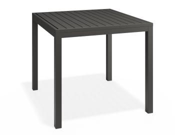 Halki Outdoor Dining Table 90cm x 90cm Matt Charcoal Aluminium by Bent Design image
