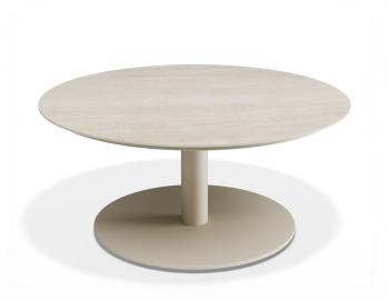 Loma Outdoor Coffee Table Latte 90cm with Dune Ceramic Top by Bent Design image