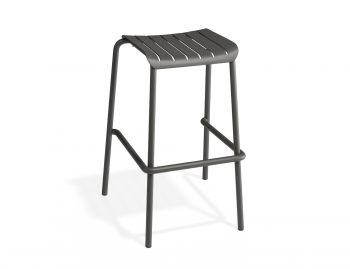 Roku Outdoor Backless Bar Stool Matt Charcoal By Bent Design image