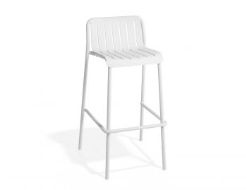 Roku Outdoor Bar Stool Matt White By Bent Design  image