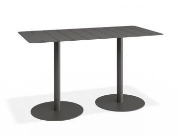 Roku Rectangle Cafe Table Matte Charcoal by Bent Design image