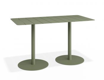 Roku Rectangle Cafe Table Matte Green by Bent Design image