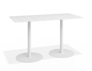 Roku Rectangle Cafe Table Matte White by Bent Design image