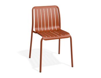 Roku Outdoor Dining Chair Matt Papaya By Bent Design image