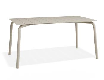 Roku Outdoor Dining Table 160cm in Matte Latte by Bent Design image